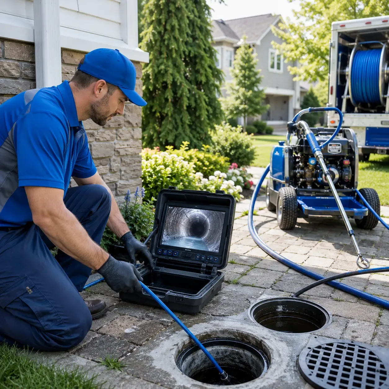 Outdoor drain cleaning professionals serving North Evans, NY