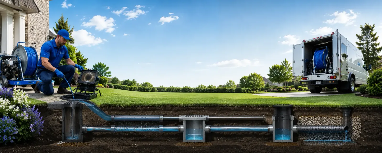Outdoor drain cleaning information for North Evans, NY